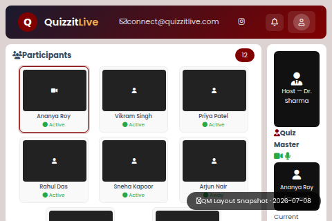 Quiz Master / Host view